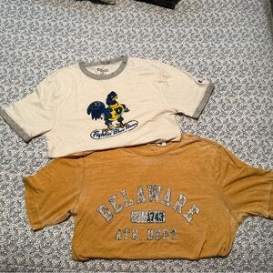 Vintage Delaware Graphic T-Shirts - Cream and Tan